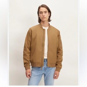 Everlane Uniform Khaki Bomber Jacket in Toasted Coconut